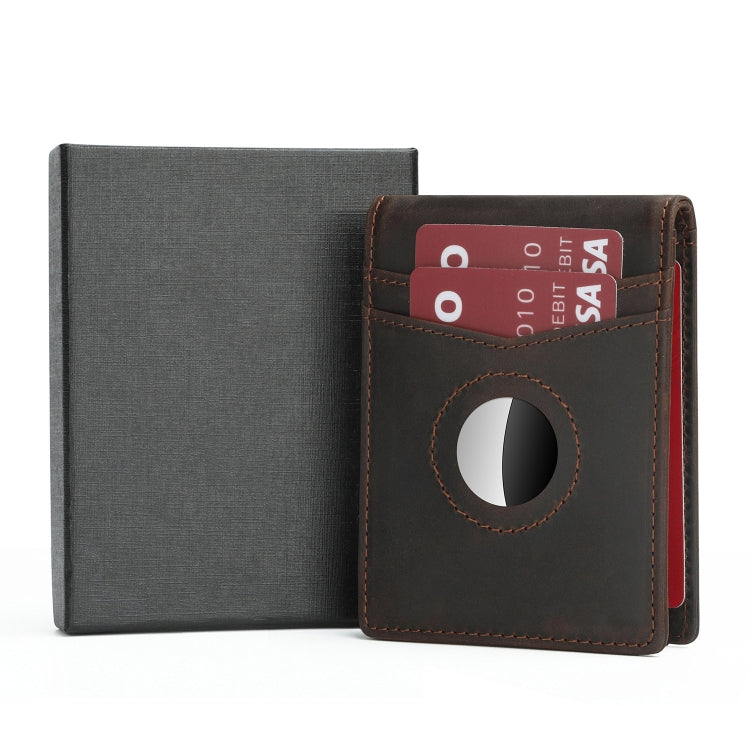Portable Leather Airtag Wallet For Men