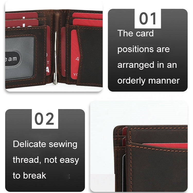 Portable Leather Airtag Wallet For Men