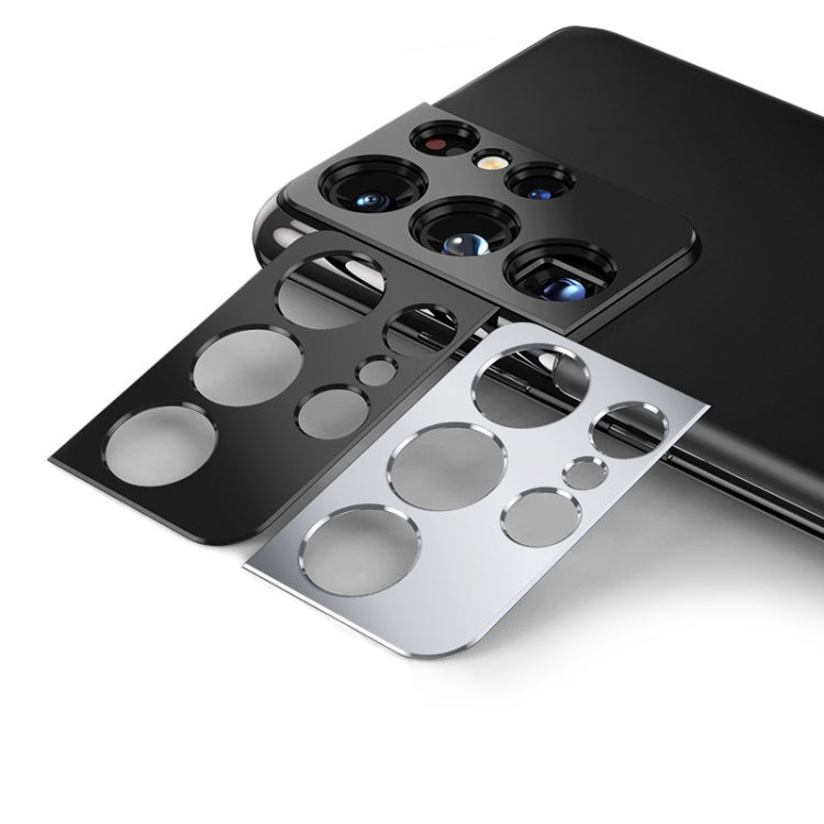 3 PCS Phone Camera Aluminum Alloy Film Rear Camera Protective Film For Samsung Galaxy S21 Ultra (Silver)