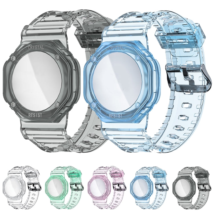 TPU Glacier Strap Child Adult GPS Finder Wristband for AirTag Tracker, Color: Transparent