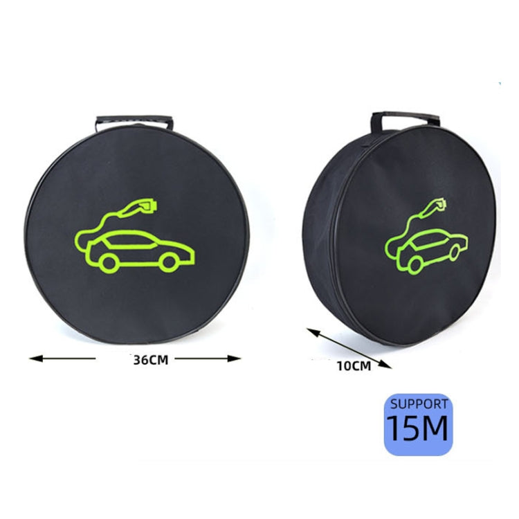 Car Charging Cable Storage Bag Carry Bag For Electric Vehicle Charger Plugs,Spec: Round Without Logo