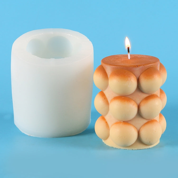 2802 Dot Cylindrical Scented Candle Silicone Mold Plaster Drop Glue Mold