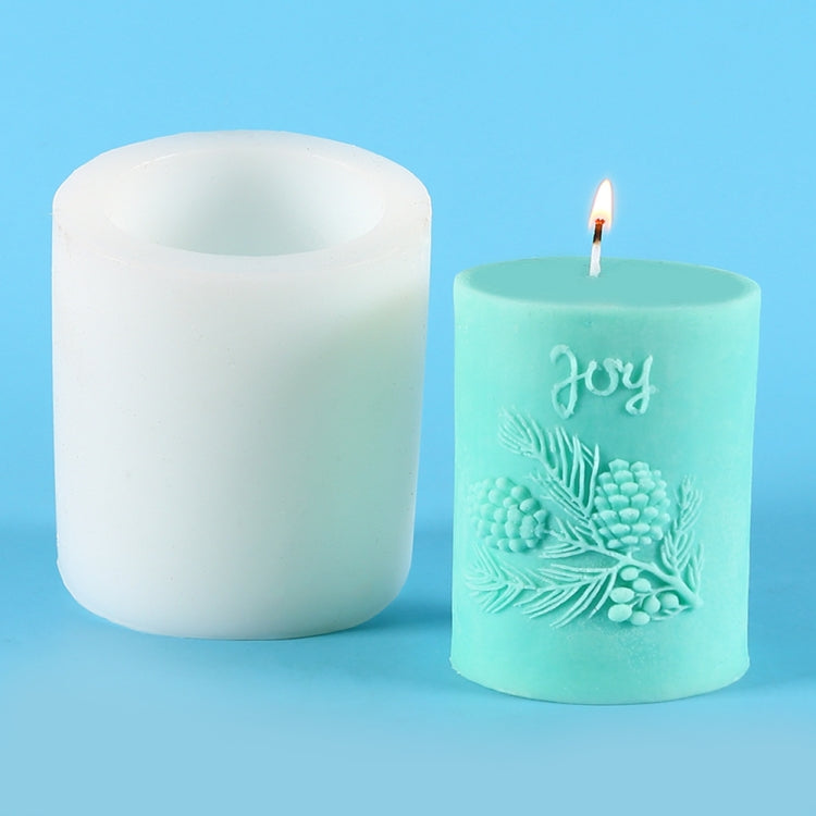 2805 Pine Cone Cylindrical Scented Candle Silicone Mold Plaster Drop Glue Mold
