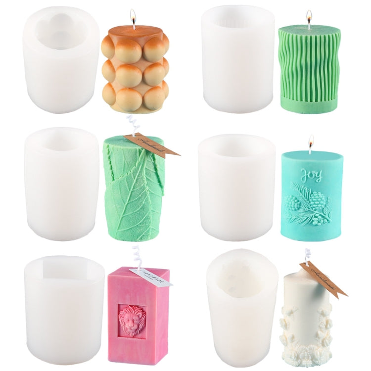 2805 Pine Cone Cylindrical Scented Candle Silicone Mold Plaster Drop Glue Mold