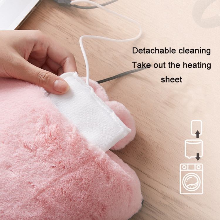 USB Heated Mouse Pad Winter Warm Electric Gloves, Color: 12V Pink