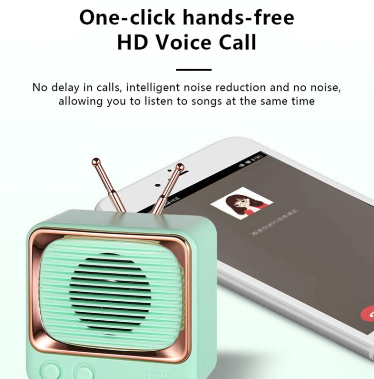 DW02 TV Shaped Retro BT Speaker Support TF Card FM