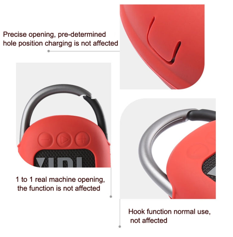 For JBL CLIP 4 Speaker Silicone Sleeve Portable Storage Case