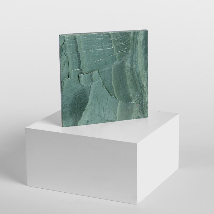 Natural Raw Stone Ornaments Photography Props, Color: Green 15x15cm