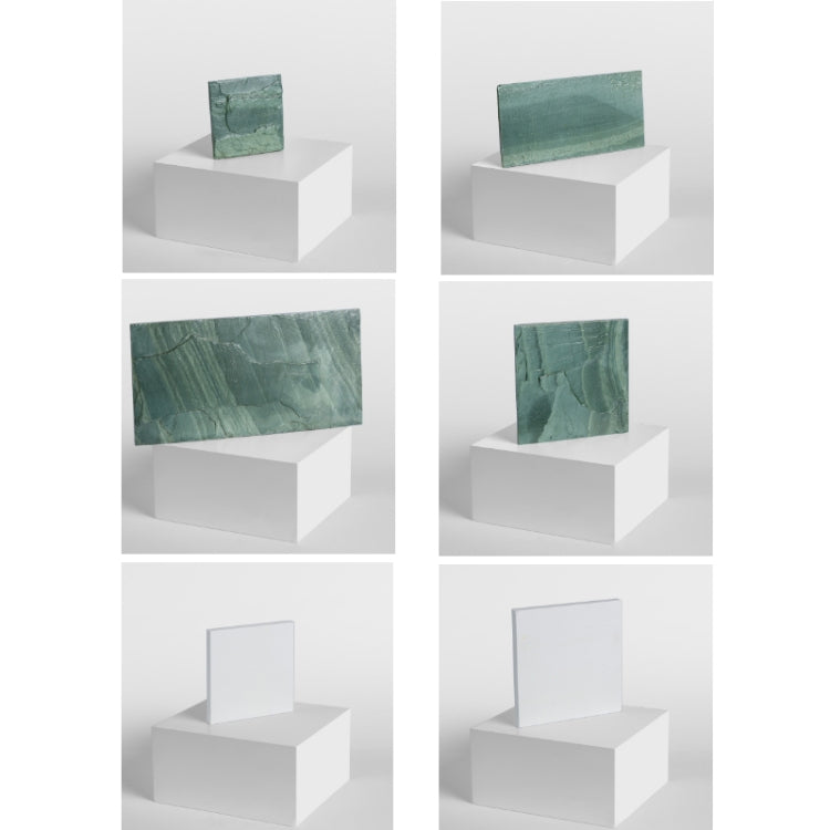 Natural Raw Stone Ornaments Photography Props, Color: Green 15x15cm