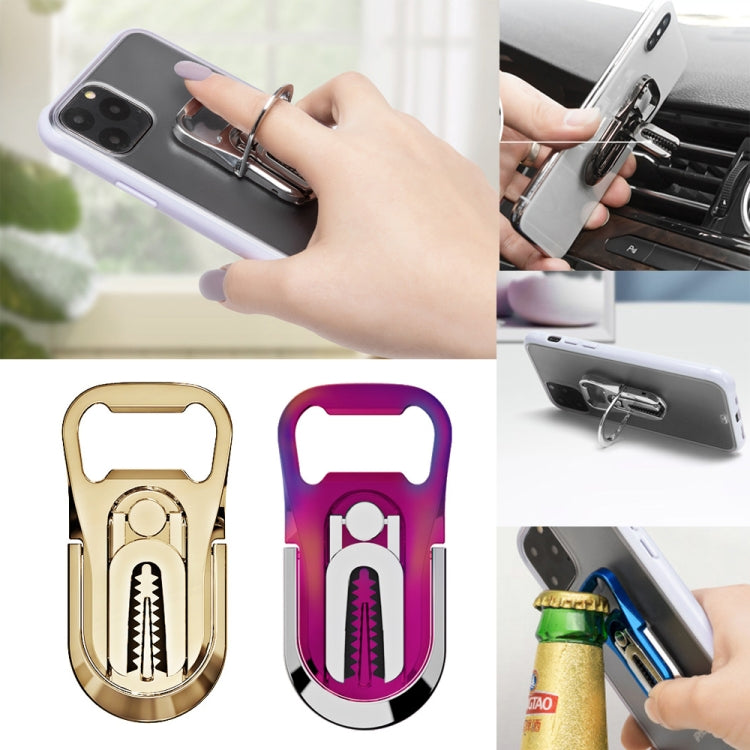 Multifunction Car Air Vent Phone Holder Finger Ring Phone Bracket Bottle Opener