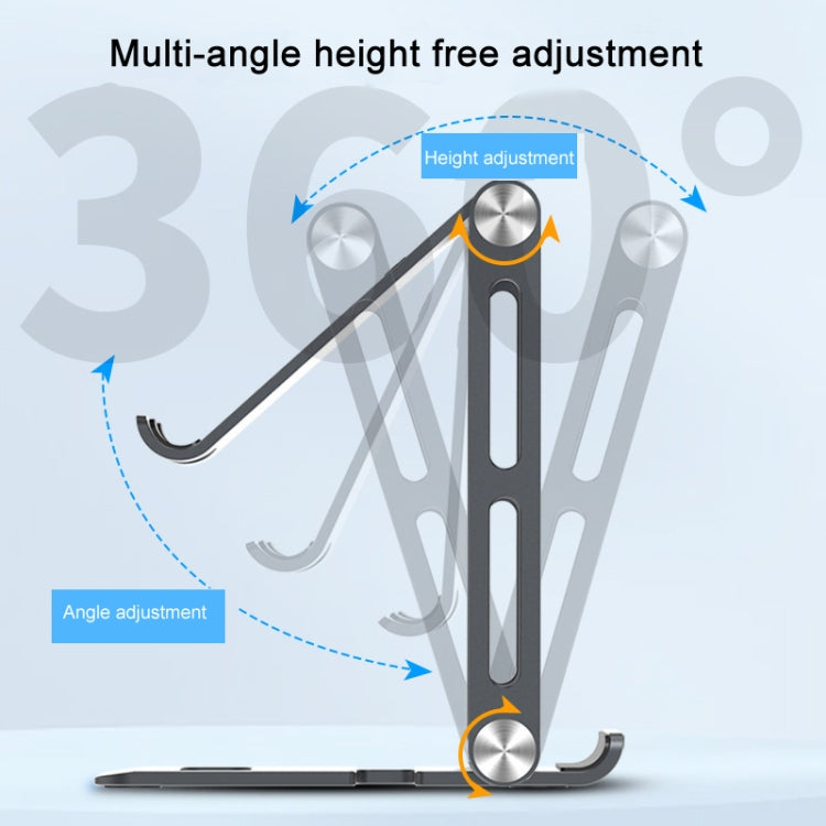 Double Folding Aluminum Tablet Phone Stand Desktop Holder