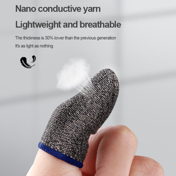 15 Pairs 18 Needles Gaming Finger Glove Anti-sweat and Non-slip Glove,Color: Copper Blue Yellow Trim