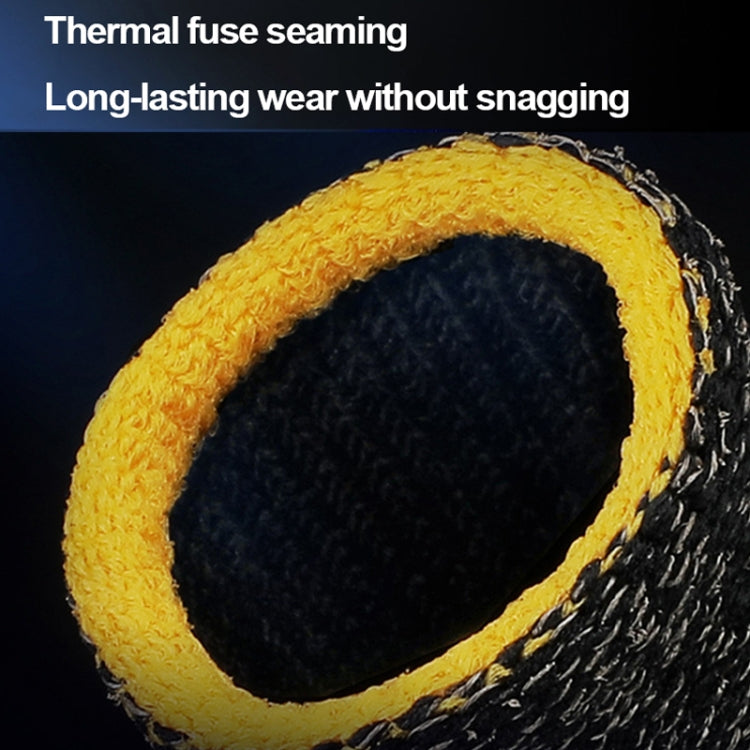 15 Pairs 18 Needles Gaming Finger Glove Anti-sweat and Non-slip Glove,Color: Copper Blue Yellow Trim