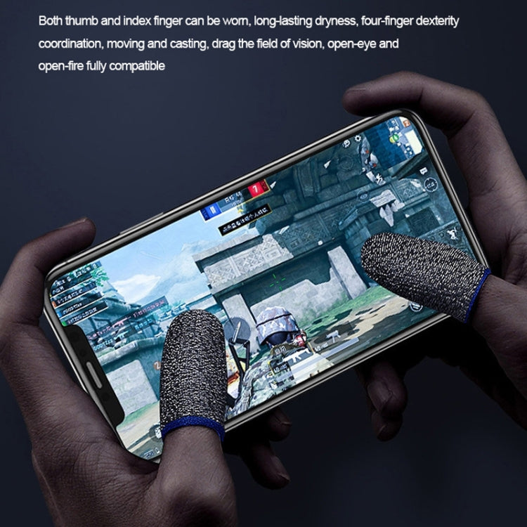 15 Pairs 18 Needles Gaming Finger Glove Anti-sweat and Non-slip Glove,Color: Copper With Red Trim