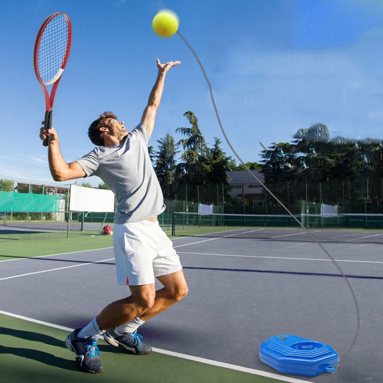 Tennis Racket Trainer Beginner Serve Rebound Tennis Racket Set Double(Racketx2+Basex1+Tennisx3+Hand Rubberx3)