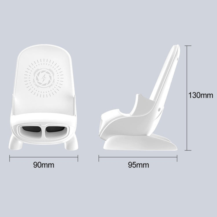15W Chair Phone Wireless Charger Phone Charging Stand,Spec: White