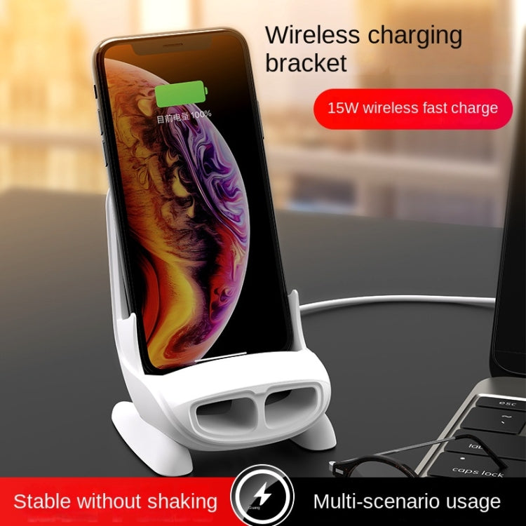 15W Chair Phone Wireless Charger Phone Charging Stand,Spec: Magnetic Charging White