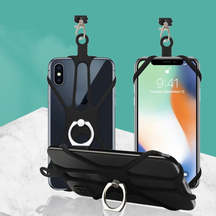 3 PCS Universal Phone Lanyard Strap Silicone Phone Ring Holder