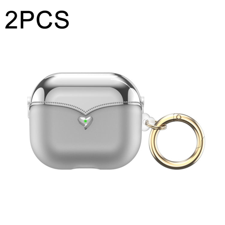 For AirPods 1/2 2pcs One-piece Plating TPU Soft Shell Protective Case