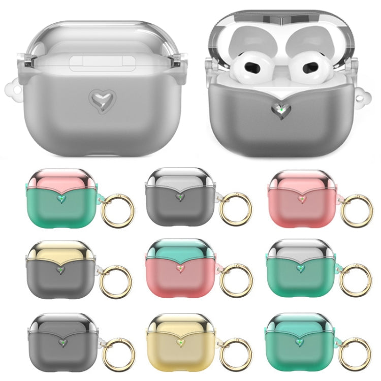 For AirPods 3 2pcs One-piece Plating TPU Soft Shell Protective Case
