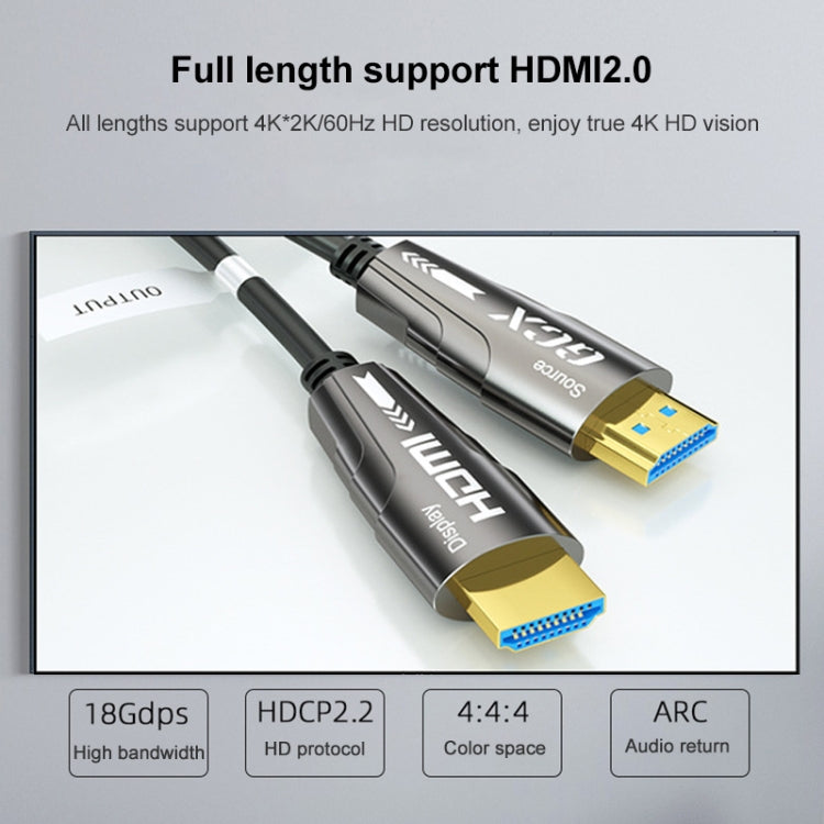 HDMI 2.0 Male To HDMI 2.0 Male 4K HD Active Optical Cable, Cable Length: 300m