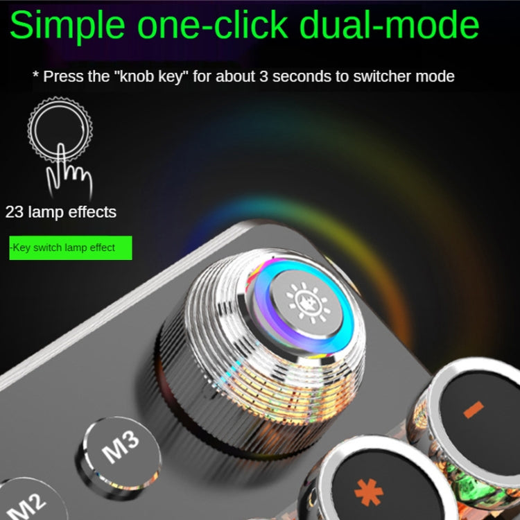 K820 104 Keys Retro Punk Plating Knob Glowing Wired Green Shaft Keyboard, Cable Length: 1.6m, Style: White Light (Blue)