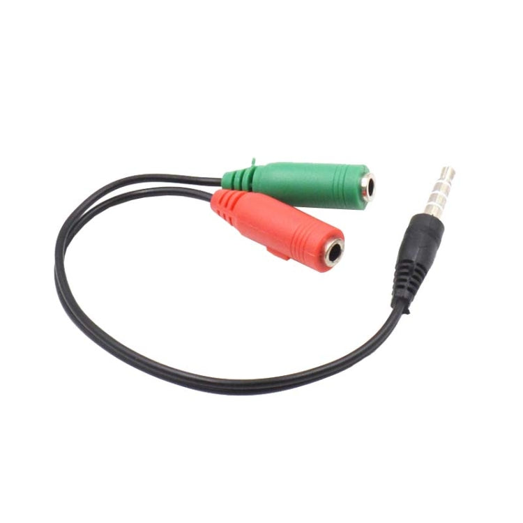 Y-1003 10pcs 20cm 3.5mm 2 In 1 Audio Cable Computer Headset Microphone Line(Nickel Plated)