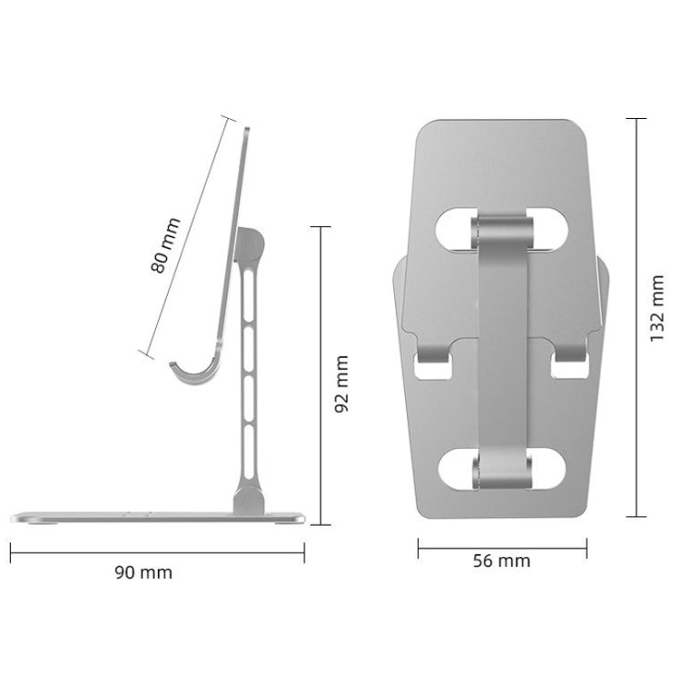 L201 Aluminum Alloy Foldable Phone Stand Adjustable Height Desktop Holder