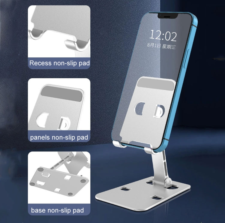 L201 Aluminum Alloy Foldable Phone Stand Adjustable Height Desktop Holder