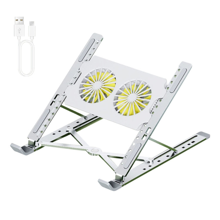 N7 Aluminum Alloy Laptop Stand Foldable Holder Notebook Stand With Fan &Type-C Line