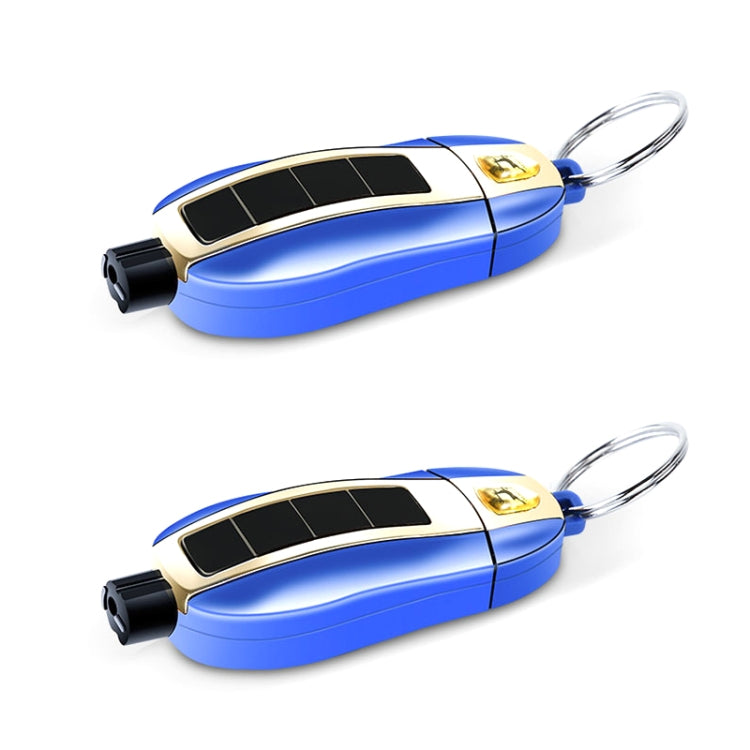 2PCS N938 Car Multi-Functional Safety Hammer Portable Mini Safety Window Breaking Hammer(Blue)