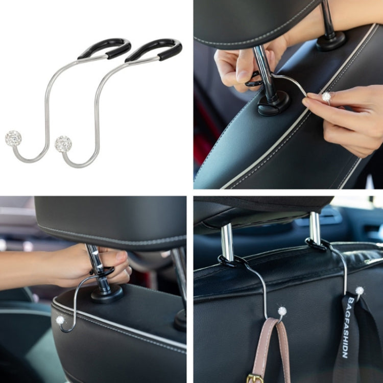 Multifunctional Car Seat Hooks With Diamond Inlay