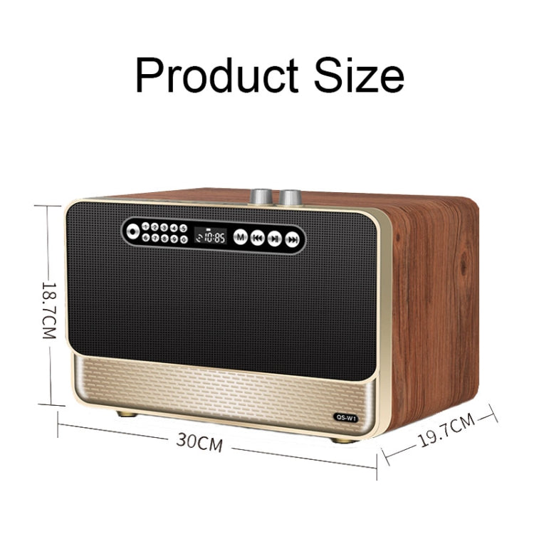 W1 Wooden HIFI Sound Effect Desktop Wireless Bluetooth Speaker(Gold)