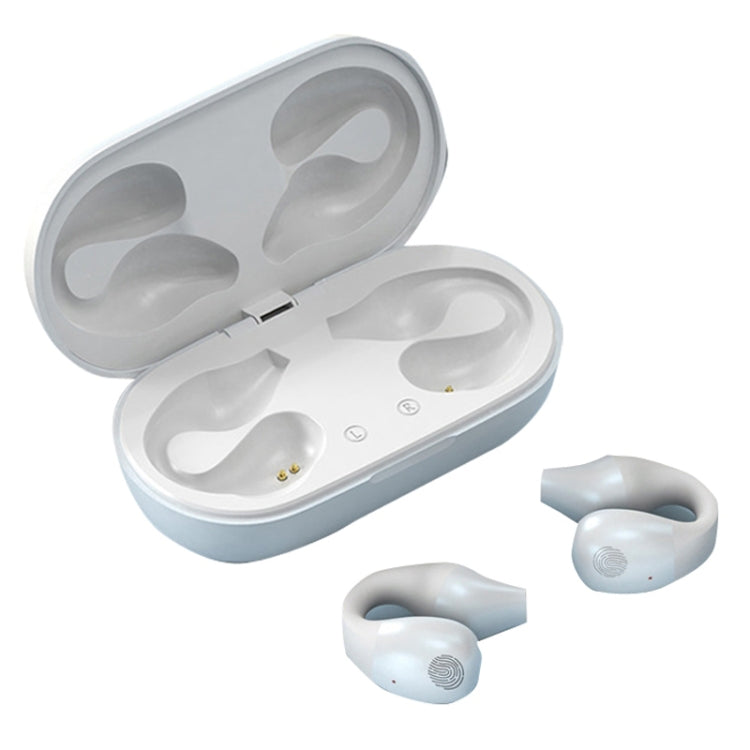 S3 Bone Conduction Sports Drop Off Noise Reduction Wireless Bluetooth TWS Earphone, Style: Without Digital Edition (White)