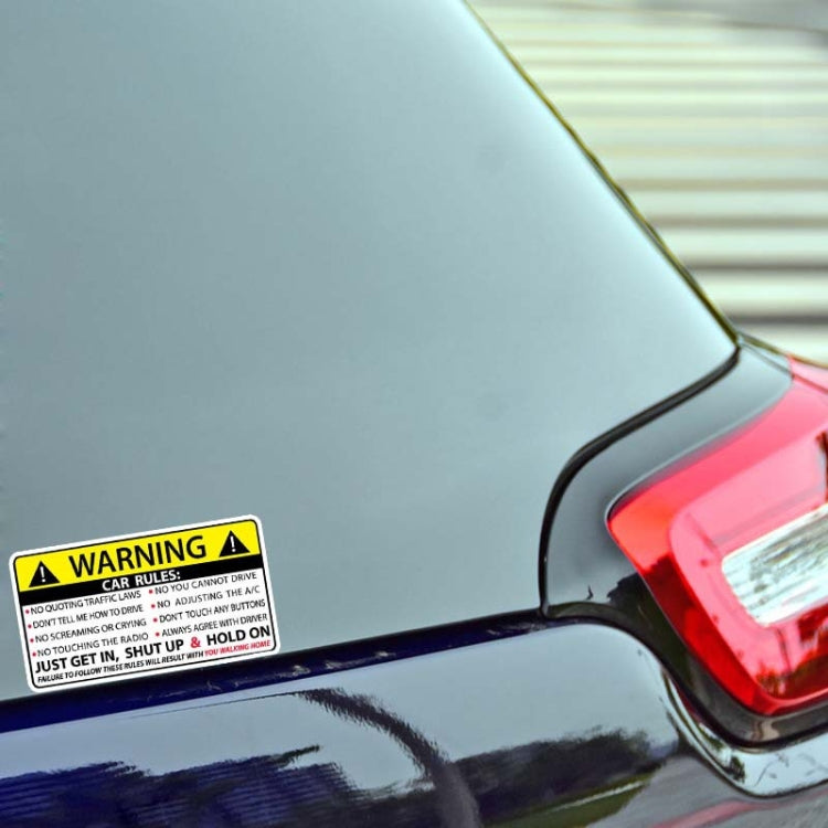 10 PCS Car Safety Warning Rules Sticker