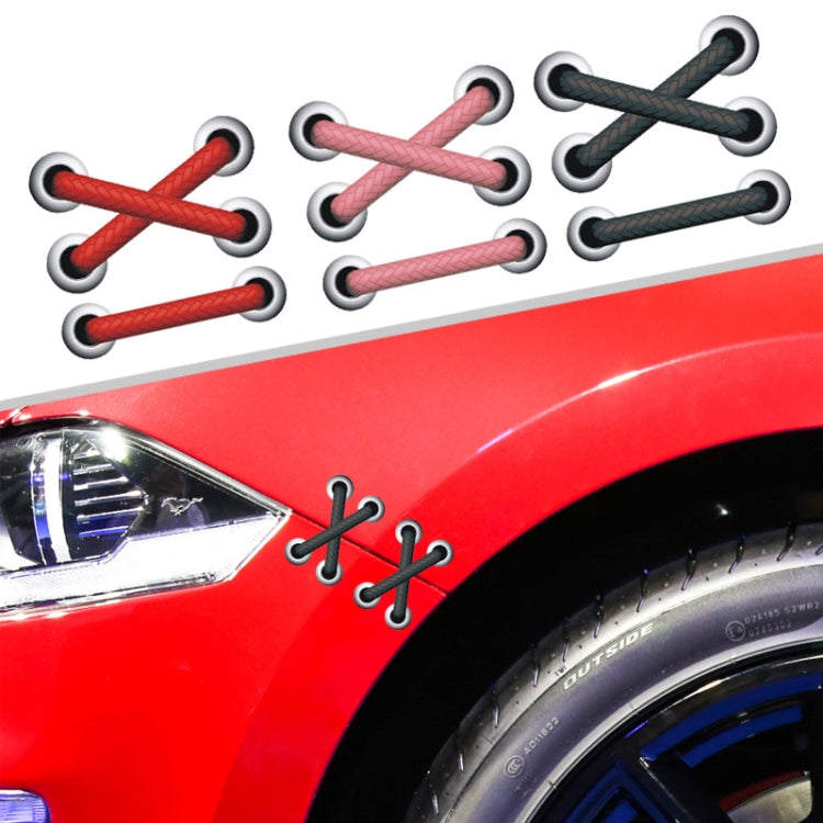 10pcs Shoelace Car Sticker Body Cover Up Scratch Patch Sticker
