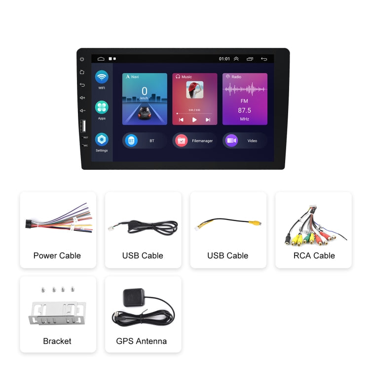 A3236 9 inch Android 11 Single Butt MP5 Player, Style: Carplay 1+16G