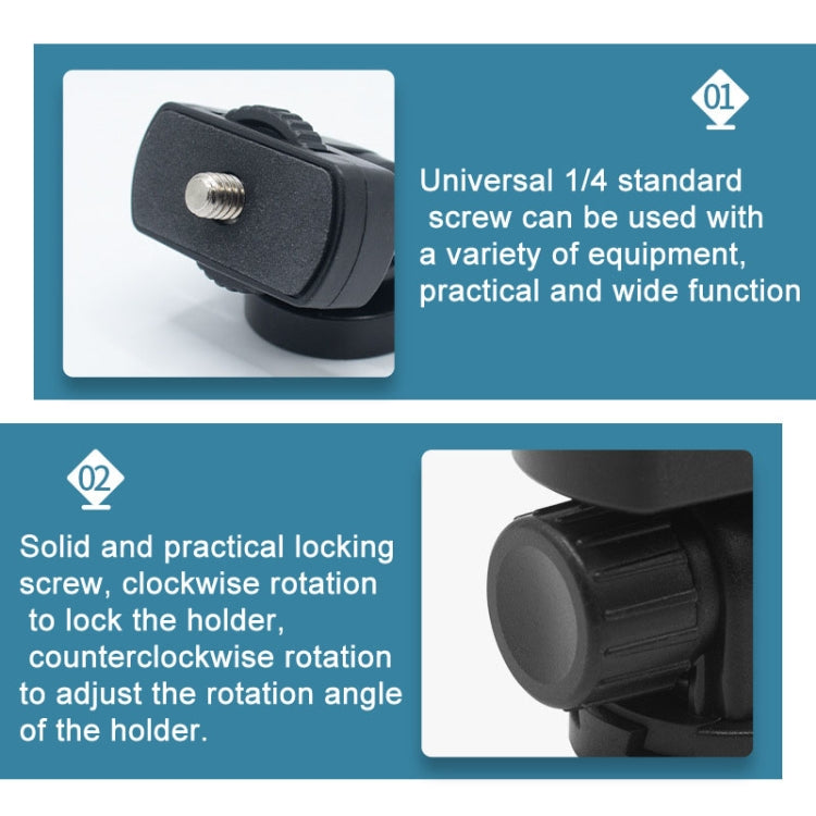 2 PCS 180 Degree Rotating Plastic Ball Head Mount for DSLR Camera Fill Light Tripod