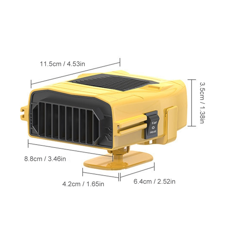 Car 12V Heater Defrost Snow Defogger, Color: Black Dual Use