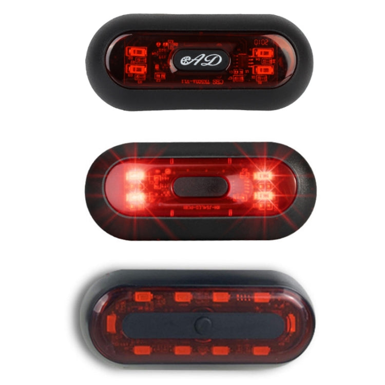 Motorbike Helmet Warning Light USB Rechargeable Waterproof Tail Light, Specification: 4 Beads