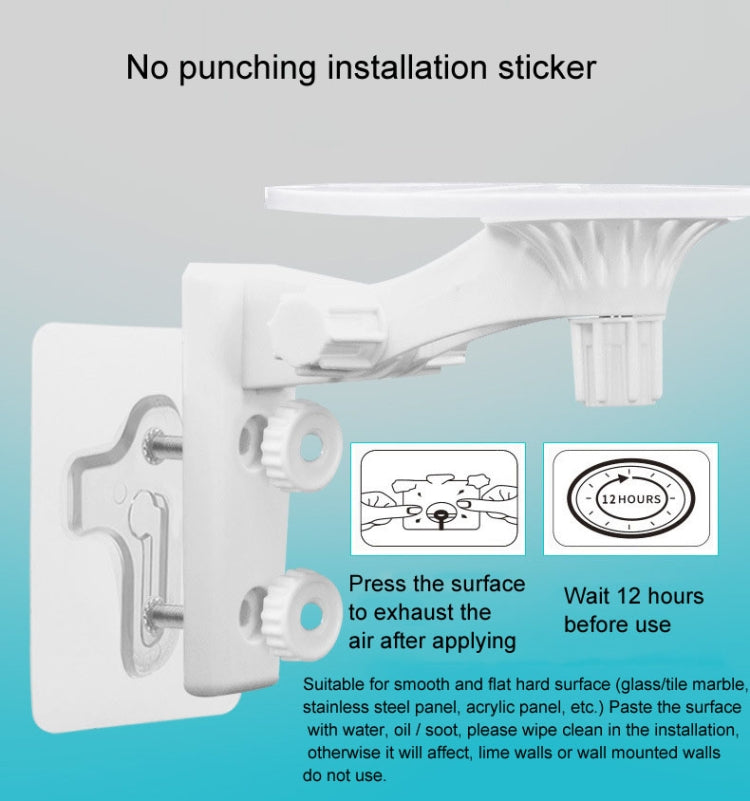 Punch-free Plastic Bracket for Surveillance Swing-head Cameras