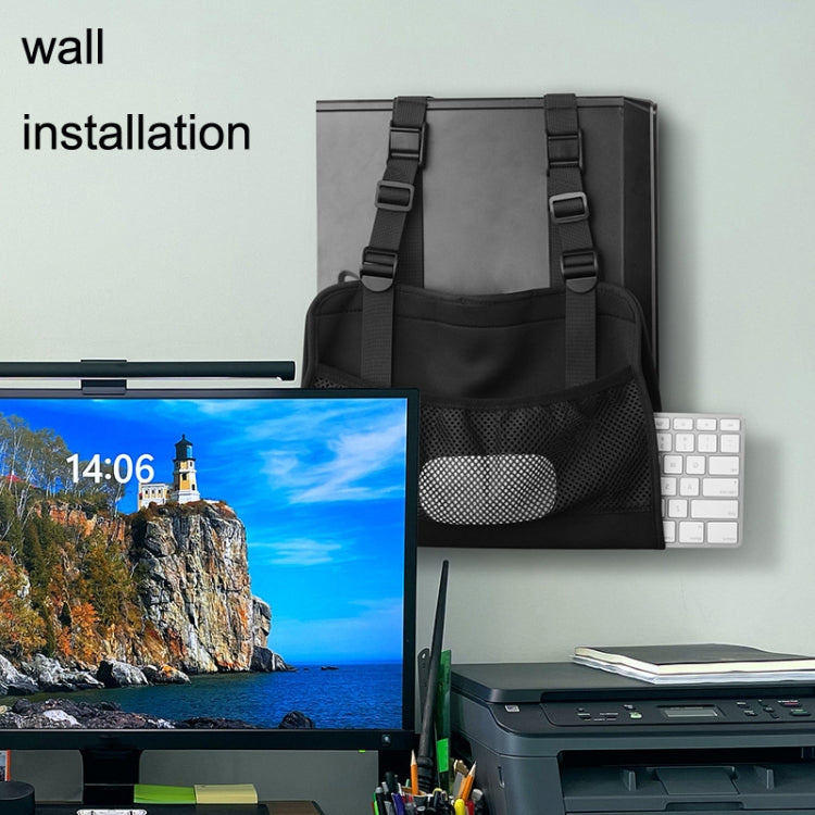 Computer Desktop Host Metal Suspension Frame Adjustable Storage, Style: Storage Bag