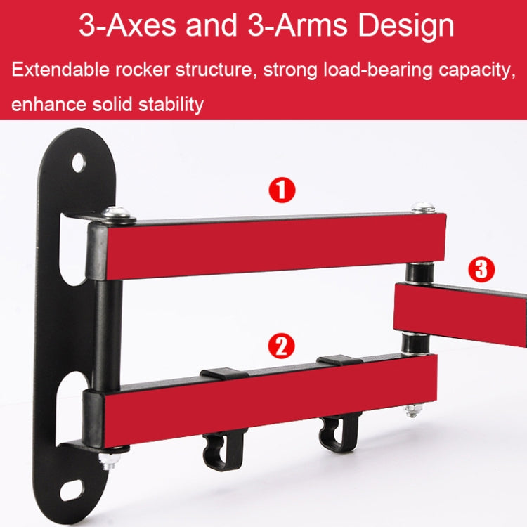 For Amazon Echo Show 15 A365 360-degree Rotating Folding Telescopic Wall Bracket(Black)