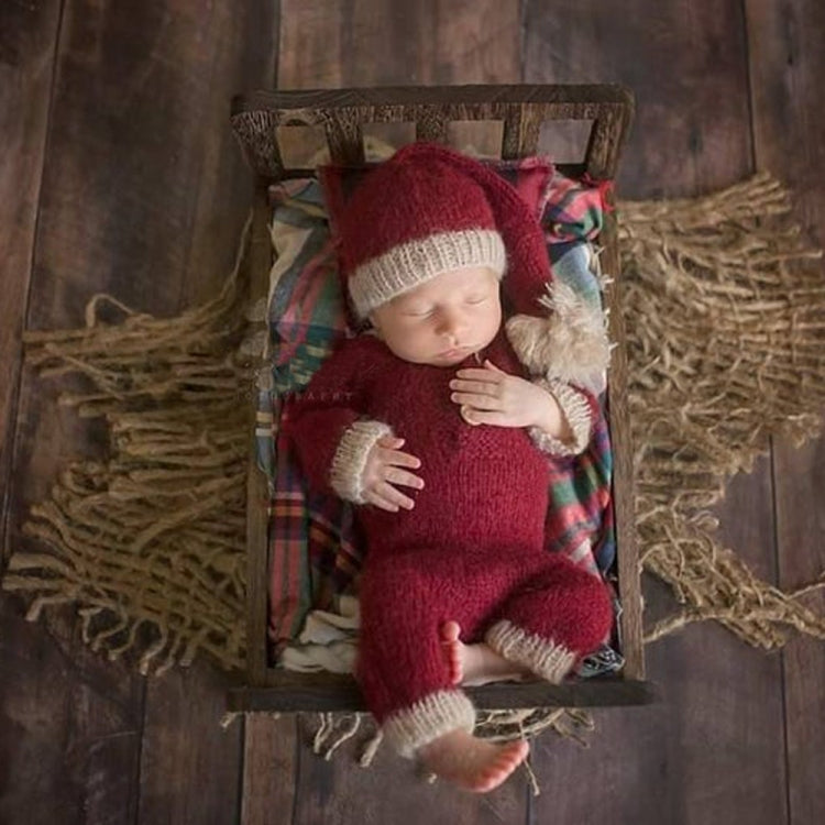 Newborn Photography Clothing Christmas Theme Modeling Mohair Hat + Jumpsuit Suit