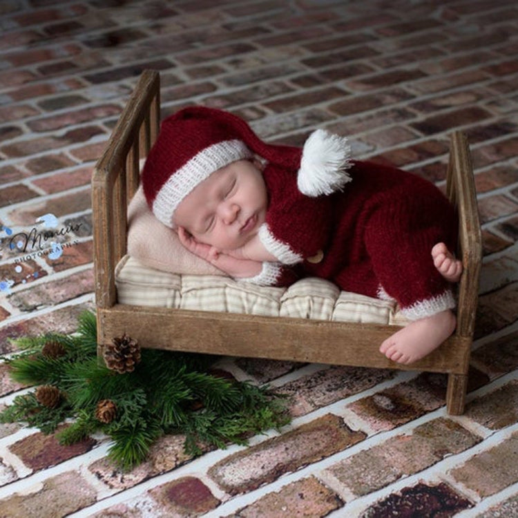 Newborn Photography Clothing Christmas Theme Modeling Mohair Hat + Jumpsuit Suit