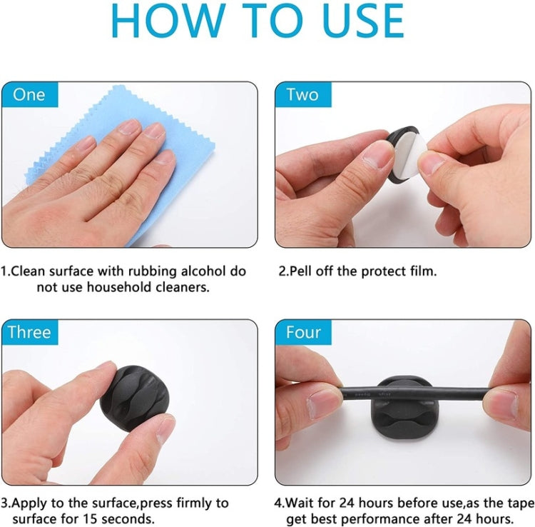 4pcs Zipper Ties Cord Management Organizer Kit Cable Sleeve With Zipper Cable Clip