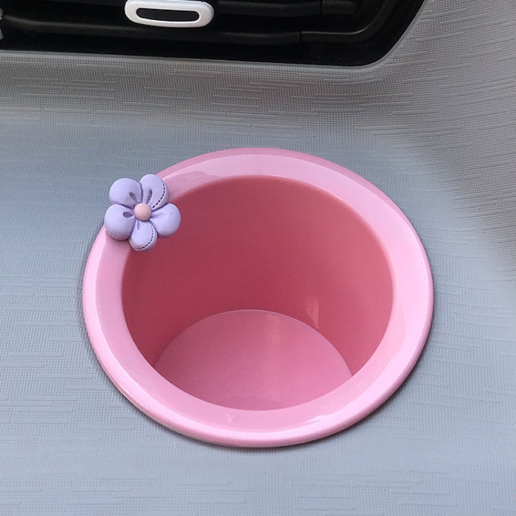 For WULING Hongguang MINIEV Interior Control Water Cup Slot, Size: Candy Pink Purple Flower