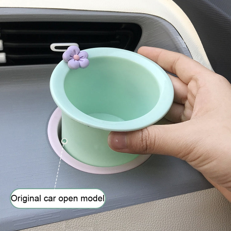 For WULING Hongguang MINIEV Interior Control Water Cup Slot, Size: Candy Pink Purple Flower