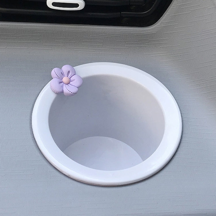 For WULING Hongguang MINIEV Interior Control Water Cup Slot, Size: White Purple Flower