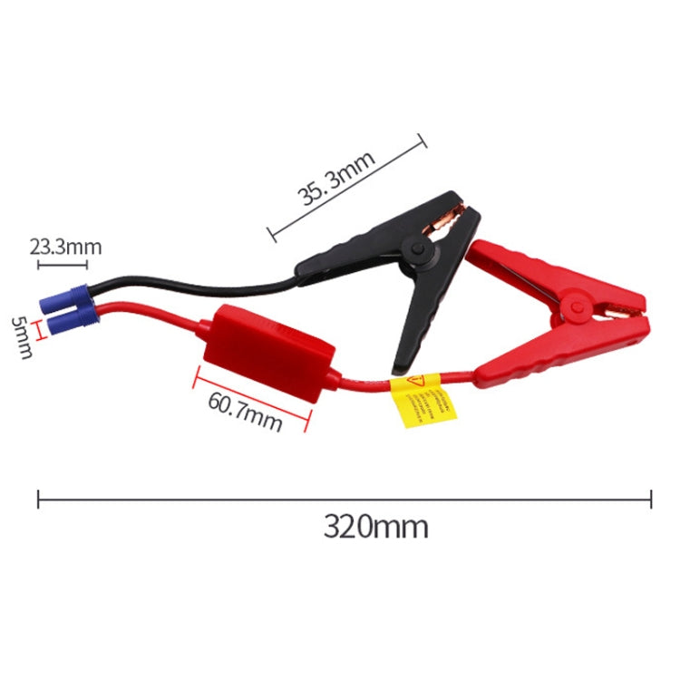 Car Emergency Starter Power Battery Connection Lighter Cable(Large Clip)